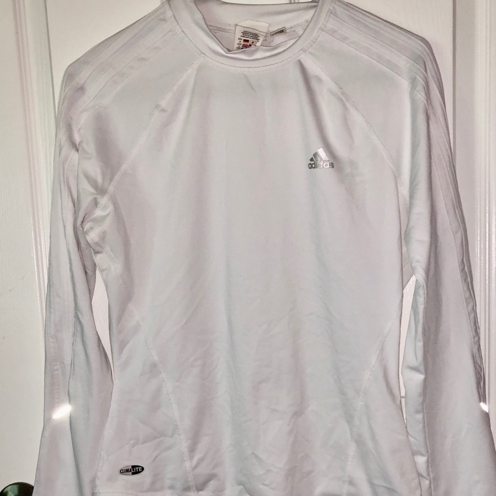 ADIDAS White Climalite Long Sleeve